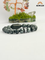 10MM Natural Hematite Stone Beaded Bracelet Men