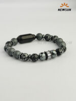 10MM Natural Hematite Stone Beaded Bracelet Men - Image 4