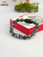 10MM Natural Hematite Stone Beaded Bracelet Men - Image 3