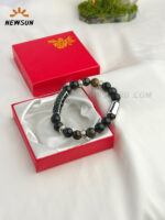 Onyx Black Stainless Steel Bracelet Bead Bracelet - Image 3