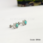Turquoise Marquise Sunflower Ear Tragus Stud