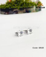 Zirconia Square Cartilage Stud Earrings - Image 4