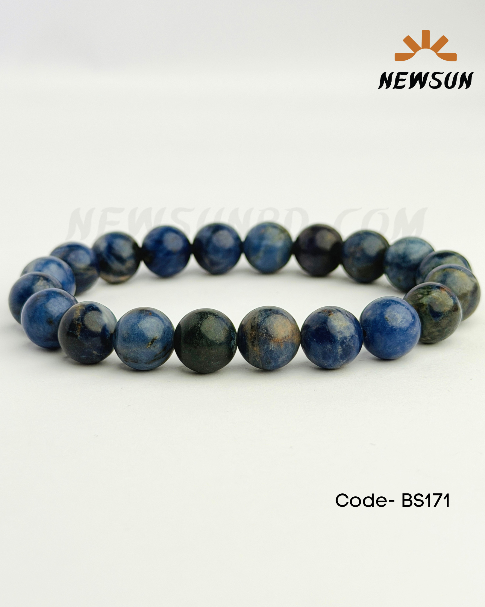 Code - B 520-189 Natural Sodalite 8mm Crystal Stretch Bracelet BS171 - Image 1