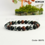 Triple Protection 8MM Bracelets Natural Stone Hematite Tiger Eye Obsidian