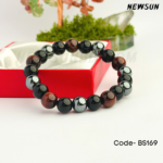 Triple Protection 10MM Bracelets Natural Stone Hematite Tiger Eye Obsidian