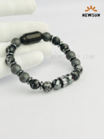 10MM Natural Hematite Stone Beaded Bracelet Men - Image 2