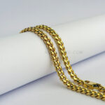 100% 24k Yellow Gold Color 6mm Cuban link Chain For Men