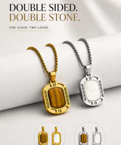100% Natural Stone Double-Sided  Pendant