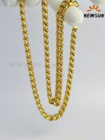 24k Yellow Gold Color 10MM Cuban link Chain For Men - Image 3