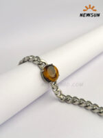 Tigers Eye Stone Stainless Steel Bracelet - Image 2