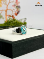 100% Natural Stone Zulfiqar Sword  Handmade Knight's Signet Ring - Image 6