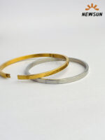 4mm Versace Engraved Bangle With Clasp - Image 4