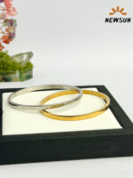4mm Gucci Engraved Bangle With Clasp - Image 2