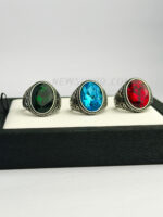 100% Stainless Steel Body And Real Stone Finger Ring - Image 2