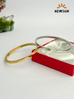 4mm Plan Bangle With Clasp - Image 3