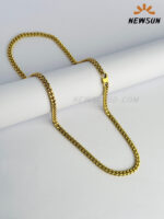 100% 24k Yellow Gold Color 6mm Cuban link Chain For Men - Image 3