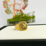 Natural Stone Zulfiqar Sword  Handmade Ring