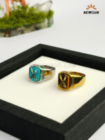 100% Natural Stone Zulfiqar Sword  Handmade Knight's Signet Ring - Image 2