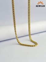 100% 24k Yellow Gold Color 6mm Cuban link Chain For Men - Image 4