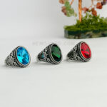 100% Stainless Steel Body And Real Stone Finger Ring
