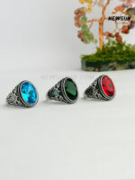 100% SS And Aquamarine Stone Ring - Image 3