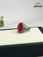 Crystal Stainless Steel 316L Vintage Ring - Image 2