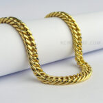 24k Yellow Gold Color 10mm Cuban link Chain For Men