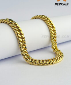24k Yellow Gold Color 10mm Cuban link Chain For Men