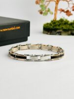 100% SS & Ceramic 2 IN 1 Reversible Luxury Design B574 Bracelet - Image 3