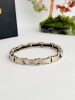 100% SS & Ceramic 2 IN 1 Reversible Luxury Design B574 Bracelet - Image 5
