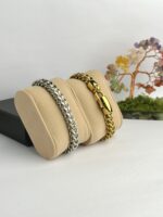 100% SS Franco Chain Lobster Clasp Lock Bracelet - Image 3