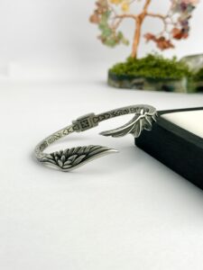 100% Stainless Steel Angel Wings  Cuff Bracelet