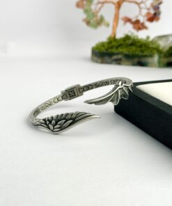 100% Stainless Steel Angel Wings  Cuff Bracelet