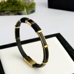 Titanium-Steel and Leather Bracelet