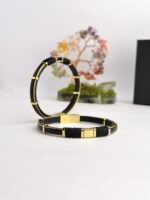 Titanium-Steel and Leather Bracelet - Image 2
