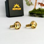 100% Yellow Cubic Zirconia Stone Ring
