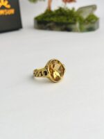 100% Yellow Cubic Zirconia Stone Ring - Image 3