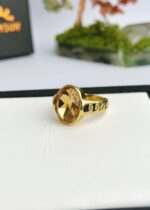 100% Yellow Cubic Zirconia Stone Ring - Image 4