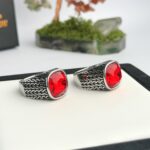 Vintage Style Stainless Steel Zirconia  Ring