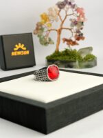 Vintage Style Stainless Steel Zirconia  Ring - Image 3