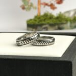 New Vintage Zipper Pattern Ring for Men