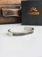 Matrix Mesh-Inlay Cuff Bangle - Image 3