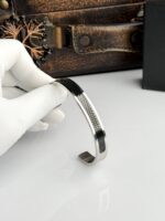 Matrix Mesh-Inlay Cuff Bangle