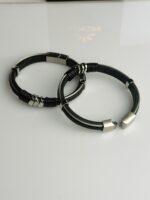 1 NewSun Maverick Multi-Texture Titanium & Leather Bracelet - Image 7