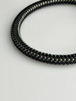 Black and Silver Woven Titanium  Bracelet for Men - Image 4