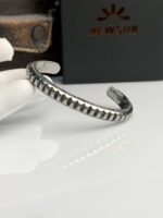 1Tribal Crescent 316L Stainless Steel Open Cuff Bangle