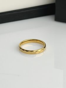New Titan Hammered Ring