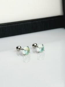 1 Cyber Aqua Studs  (1 Pair)