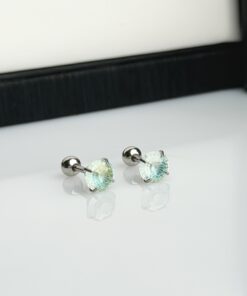1 Cyber Aqua Studs  (1 Pair)