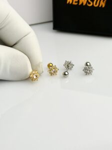 1 Titan Blaze Studs  ( 1 Pair)